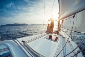 Sail Boat on Water with Boat Insurance in Charlotte, North Carolina 